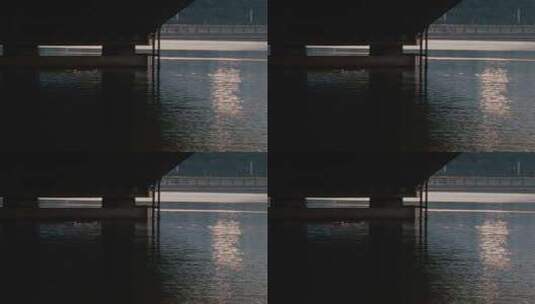 波光粼粼的运河高清在线视频素材下载