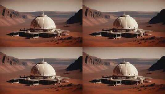 未来科技火星基地高清在线视频素材下载