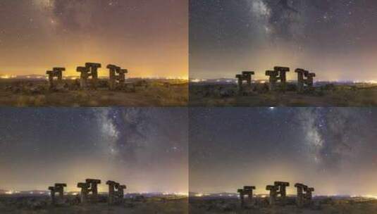 银河星轮延时摄影高清在线视频素材下载