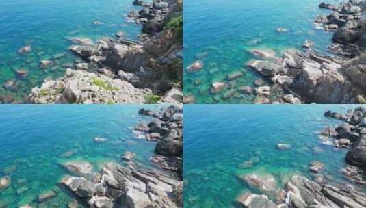海南陵水分界洲岛高视角航拍唯美蔚蓝高清在线视频素材下载