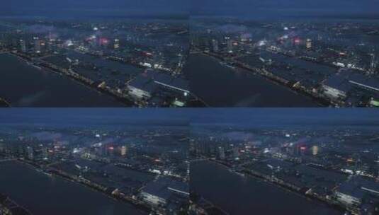 广州珠江金融城琶洲云海航拍高清在线视频素材下载