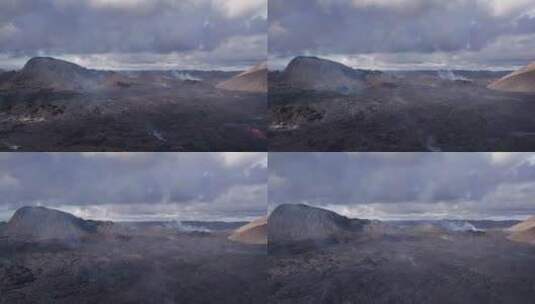 火山，熔岩流，火山，喷发高清在线视频素材下载