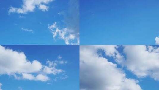 天空延时云朵蓝天白云夏日晴朗天空云层流动高清在线视频素材下载