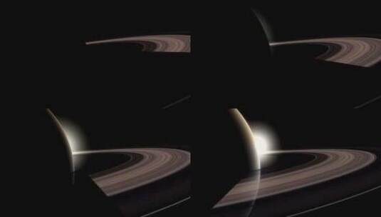 土星-3D模拟真实星系高清在线视频素材下载