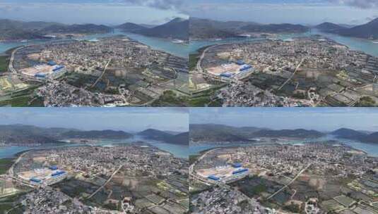 惠州盐洲岛-海岛城市风光航拍高清在线视频素材下载