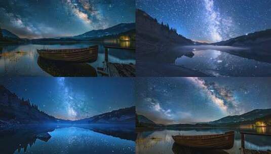 星空 星海夜景空镜 银河系星座 斗转星移高清在线视频素材下载