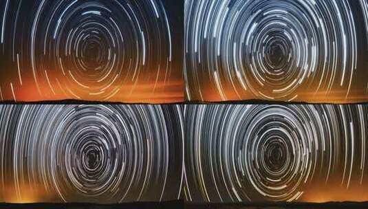 星轨夜空延时画面高清在线视频素材下载