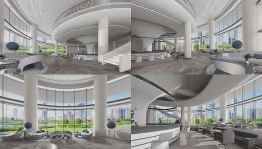 现代写字楼休息区空镜合集高清在线视频素材下载