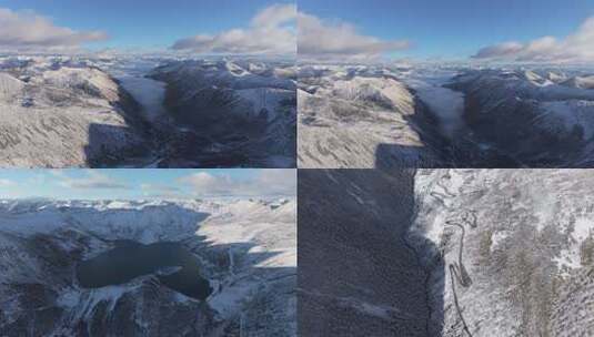 雪山自然风光全景高清在线视频素材下载