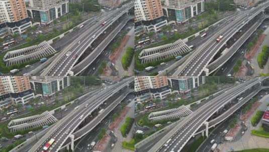 广州立交桥航拍高清在线视频素材下载