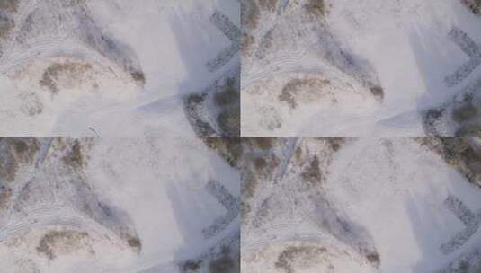 被雪覆盖的田野高清在线视频素材下载