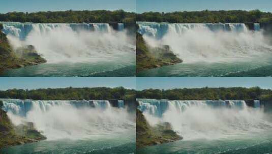 尼亚加拉河和瀑布高清在线视频素材下载