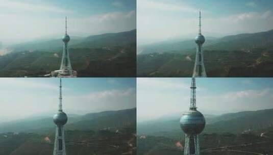 青海省西宁市西山宁珠塔高清在线视频素材下载