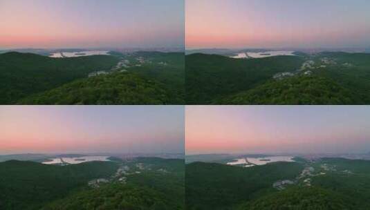 航拍夕阳杭州著名景点西湖风景区高清在线视频素材下载