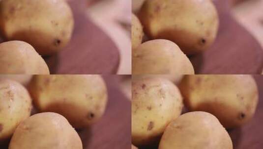 近景土豆马铃薯高清在线视频素材下载