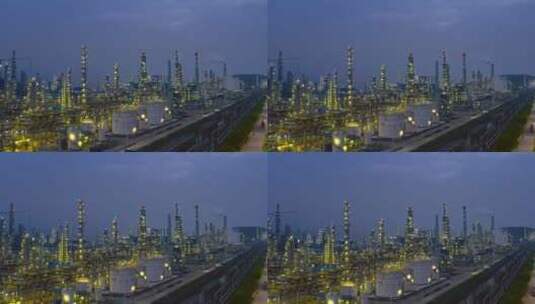 4k航拍炼油工厂高清在线视频素材下载