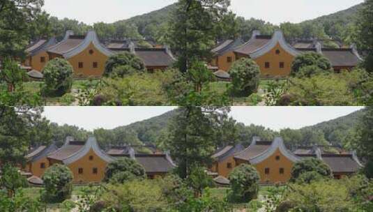 杭州飞来峰三天竺法镜寺建筑高清在线视频素材下载