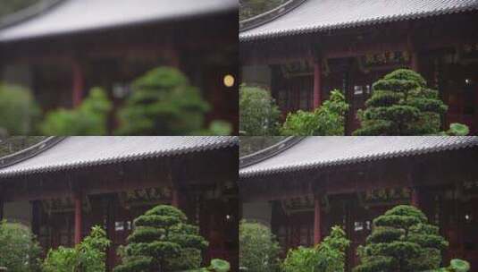 浙江普陀山双泉禅院建筑视频高清在线视频素材下载