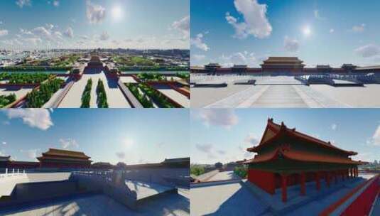 4k 北京故宫皇家园林延时宣传片高清在线视频素材下载