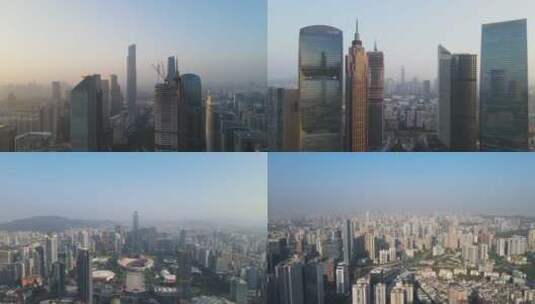广州城市景观航拍合集高清在线视频素材下载