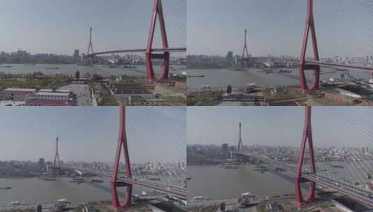 上海杨浦大桥高清在线视频素材下载