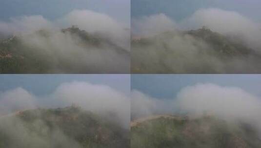著名长城金山岭长城夏季云海流动风光高清在线视频素材下载