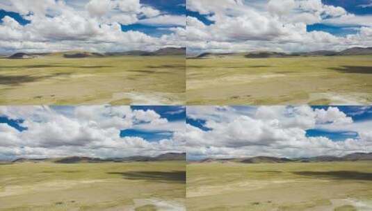 西藏阿里藏北大草原荒野航拍自然风光延时高清在线视频素材下载
