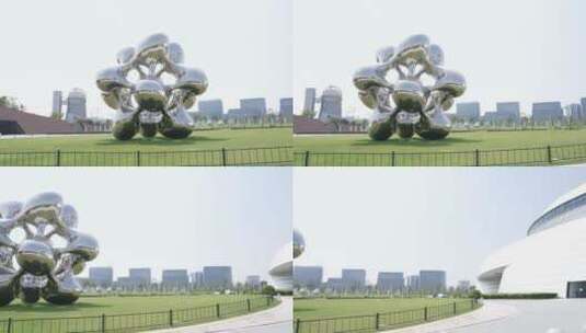 上海天文馆雕塑高清在线视频素材下载