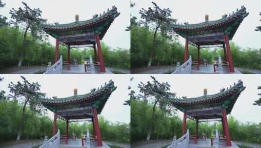 武汉硚口区园博园北京园风景高清在线视频素材下载