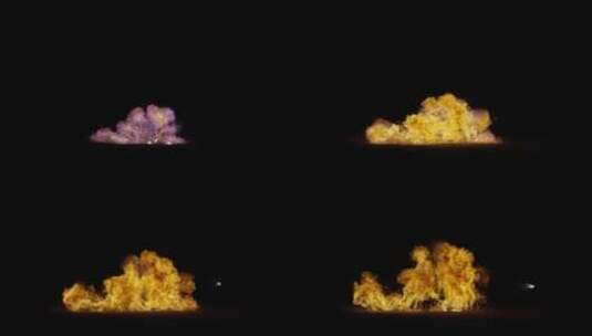 4k爆炸生成的多种火焰效果背景视频素材25高清在线视频素材下载