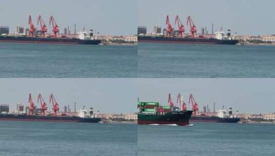 海岛港口码头货轮运输高清在线视频素材下载