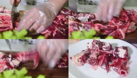 切牛腩牛肉实拍视频高清在线视频素材下载