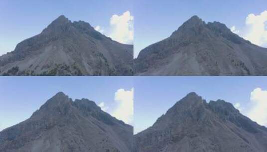 岩石山的放大航拍高清在线视频素材下载