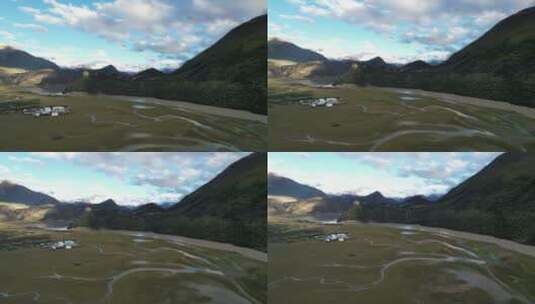 4K航拍西藏然乌湖高清在线视频素材下载