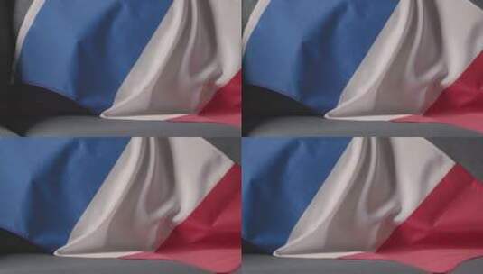 法国国旗的特写镜头高清在线视频素材下载