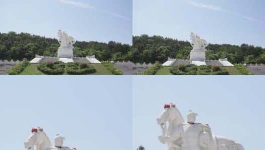 花木兰雕像实拍高清在线视频素材下载