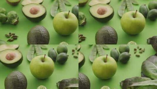 鳄梨青苹果青柠檬豆角高清在线视频素材下载