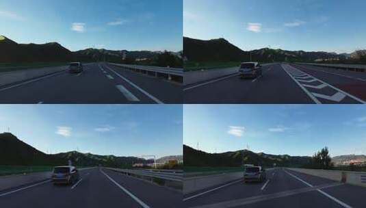 开车第一视角  车窗外景色高清在线视频素材下载