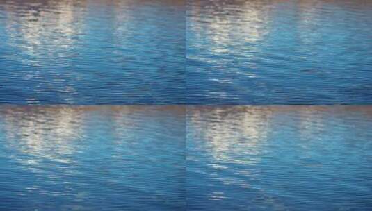 蓝色波光粼粼的水面高清在线视频素材下载