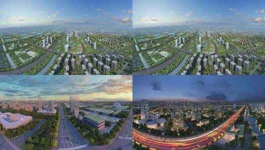 大气三维城市规划动画展示完整版高清在线视频素材下载