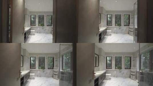 高档住宅卫生间洗手间高清在线视频素材下载