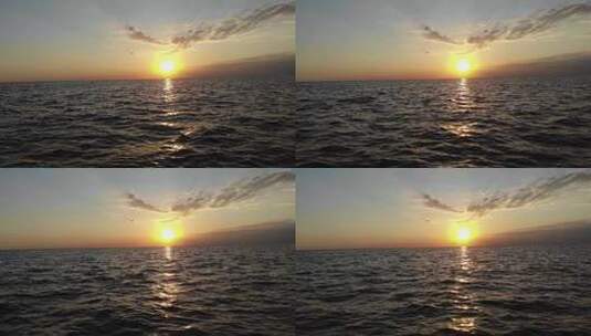 海上日落高清在线视频素材下载