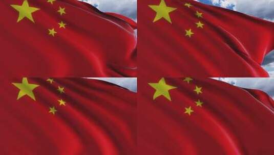中国旗帜高清在线视频素材下载