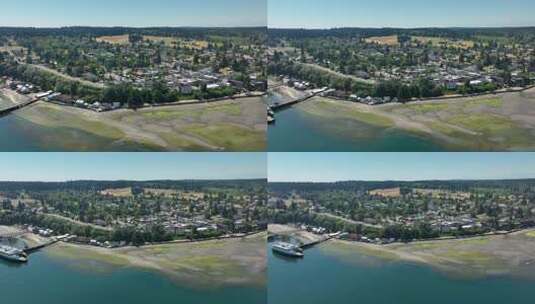 建立惠德贝岛兰利镇的鸟瞰图。高清在线视频素材下载