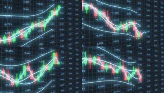 4K 金融、股票、财经市场数据柱状图高清在线视频素材下载