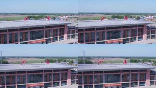 泗阳高铁站航拍高清在线视频素材下载