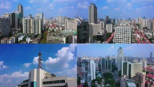 夏天广州市环市路延线建筑群高清在线视频素材下载