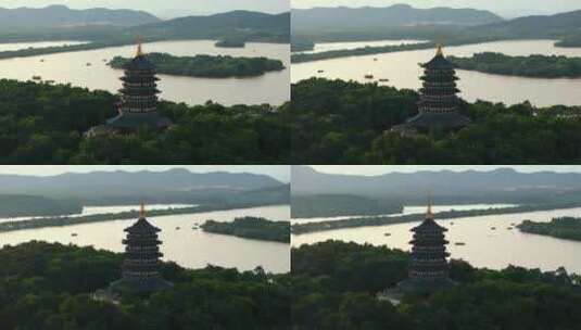杭州西湖雷峰塔高清在线视频素材下载