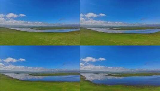 航拍尕海湖高清在线视频素材下载