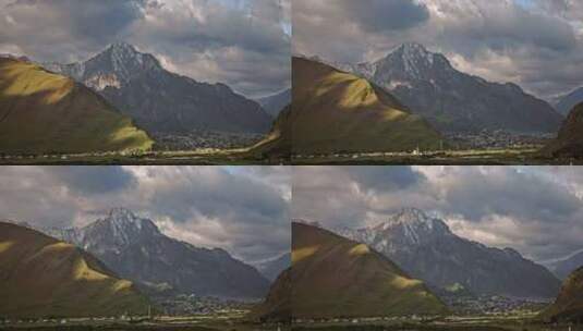 高加索山脉的延时高清在线视频素材下载